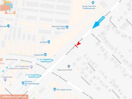 Backlight B in Zaporizhzhya Akademika Pavlova st. - Zagorodnij v"ezd, v centr scheme