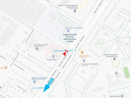 Billboard B in Kharkiv, 3х6  Pobedy pr-t, 53, iz centra scheme