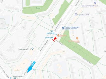 Billboard B in Kharkiv, 3х6  Pobedy pr-t, 64-B, v centr scheme