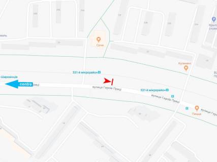 Billboard B in Kharkiv, 3х6  Нескорених (Героїв Праці) вул., 31, з центру (кафе Сочі) scheme