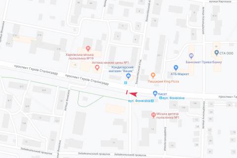 Billboard B in Kharkiv, 3х6  Bajrona (Geroiv Stalingrada) pr-t, 12, v centr scheme