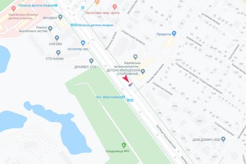 Citylight B in Zaporizhzhya Klockovskaa st. - bst. Frontovikov, 1   (ostanovka bst.Frontovikov) scheme