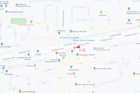 Citylight B in Kharkiv, 1,24х1,84  Saltivs'ke sose, 248 (zupinka Ruslana Plohod'ka), z centru scheme