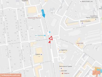 Backlight A in Zaporizhzhya Klockovskaa st. - Kosmiceskaa St.iz centra scheme