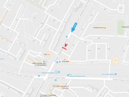 Billboard B in Kharkiv, 3х6  Gvardijciv-Sironinciv st., 50, v centr scheme