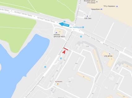 Billboard A in Kharkiv, 3х6  Barabasova st., 46, v centr scheme