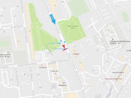 Citylight B in Kharkiv, 1,24х1,84  Klockivs'ka st., 195 (1) (zupinka Sosnova girka) scheme