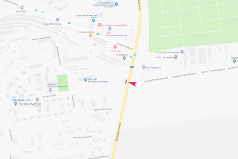 Billboard A in Dnipro (Dnipropetrovsk), 3x6  Zaporiz'ke sose - Naukova st., (navproti AZS UkrNafta, z/m Topola - 3, viizd z mista) scheme