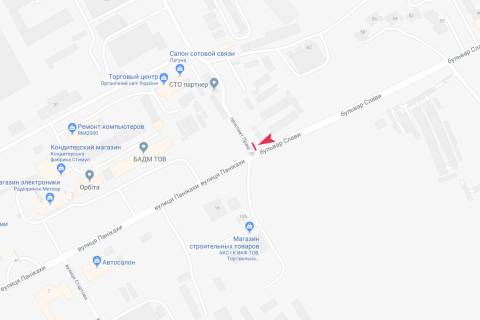 Billboard A in Dnipro (Dnipropetrovsk), 3x6  Slavi bul'var - Praci pr-t, 15 (z/m Sokol - 2) scheme