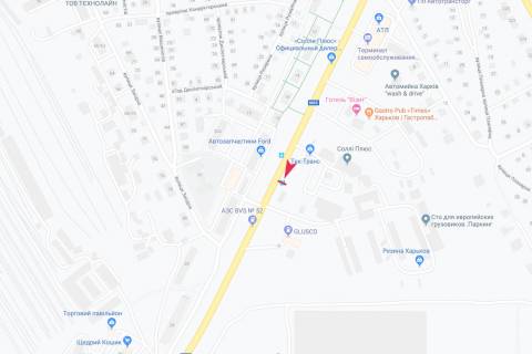 Citylight B in Kharkiv, 1,24х1,84  Meref'ans'ke sose, 13-b (zupinka Rezervna), v centr scheme