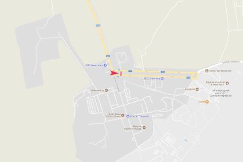 Billboard A in Aviatorske, 3x6  Aeroportivs'ka st. - Aviadispetcers'ka st. ( 50 metriv za z/d koliami) scheme