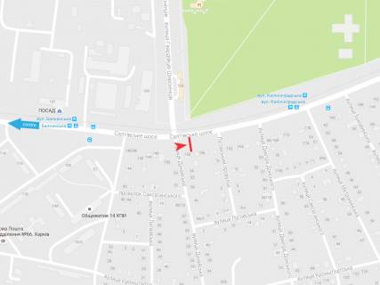 Billboard A in Kharkiv, 3х6  Saltivs'ke sose -  Gvardijciv-Sironinciv st., z centru scheme