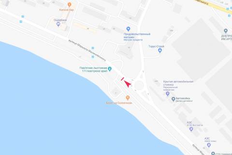 Billboard B in Dnipro (Dnipropetrovsk), 3x6  Marsala Malinovs'kogo st., 21  (navproti kruga, kafe "Bereg") scheme