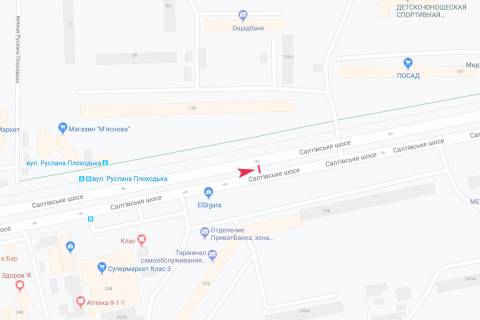 Billboard B in Kharkiv, 3х6  Saltivs'ke sose, 256, z centru scheme