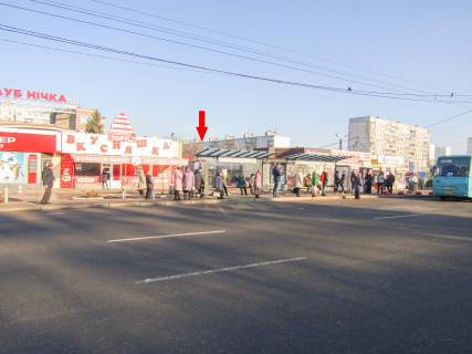 Citylight B in Kharkiv, 1,24х1,84  Uvilejnij pr-t, 55-A (1) (zupinka prospekt Traktorobudivnikiv), z centru Photo 1