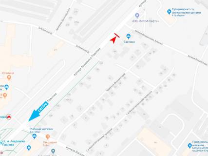 Billboard A in Kharkiv, 3х6  Akademika Pavlova st. - Vladislava Zubenka st., z centru scheme