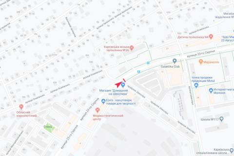 Billboard A in Kharkiv, 3х6  23 Serpna st., 10 - Sekspira prov., v centr scheme