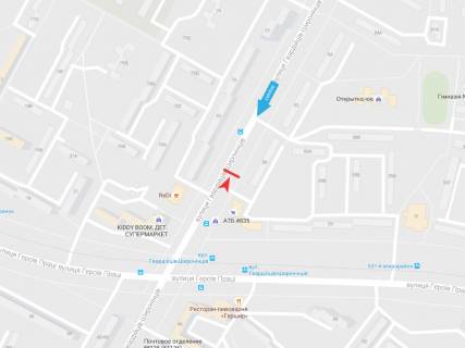 Billboard A in Kharkiv, 3х6  Gvardijciv-Sironinciv st., 50, z centru scheme