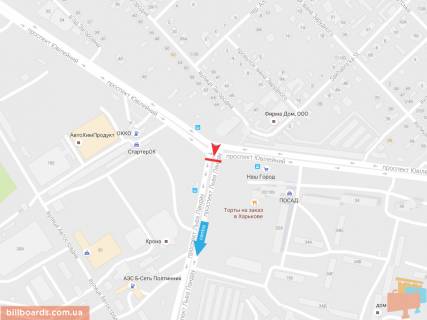 Prismatron, Prism B in Zaporizhzhya L'va Landau pr-t + Ubilejnyj pr-t,, iz centra - 54603 scheme