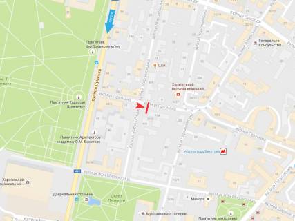 Citylight A in Kharkiv, 1,25х1,87  Girsmana st. + Mironosic'ka st. (1) scheme