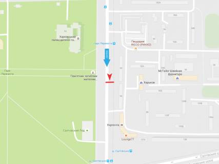 Billboard B in Kharkiv, 3х6  Traktorobudivnikiv pr-t, 92, v centr scheme