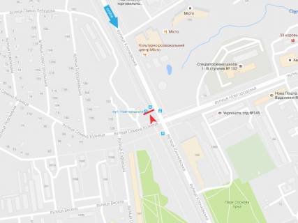 Citylight B in Kharkiv, 1,24х1,84  Klockivs'ka st. - Semena Kuzneca st. (zupinka st. Evropejs'ka (Novgorods'ka)) scheme