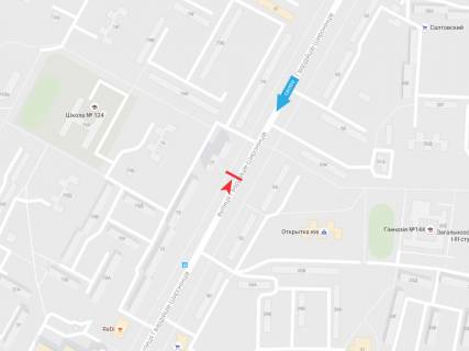 Billboard B in Kharkiv, 3х6  Gvardijciv-Sironinciv st., 77, z centru scheme