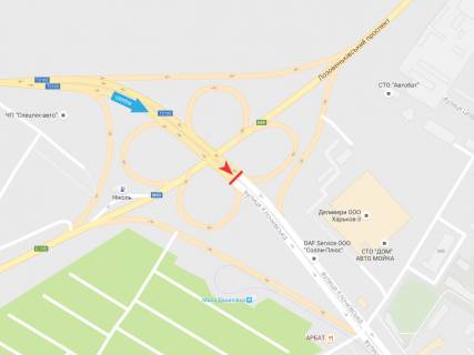 Billboard A in Kharkiv, 3х6  Klockivs'ka st. - Lozoven'kivs'kij pr-t, v centr scheme