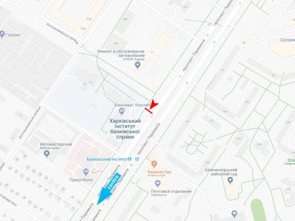 Billboard A in Dnipro (Dnipropetrovsk), 3х6  Peremogi pr-t, 55, v centr scheme