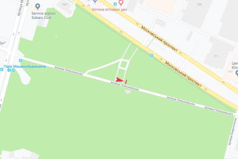 Billboard B in Kharkiv, 3х6  Georgia Tarasenka (Plehanivs'ka) st. (navproti budinku No 128) (park Masinobudivnikiv), z centru scheme