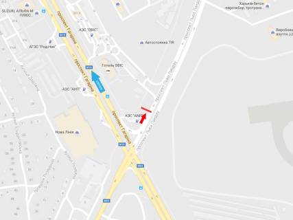 Billboard B in Kharkiv, 6х3  L'va Landau pr-t + Gagarina pr-t (2), v centr scheme