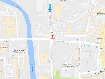 Video Billboard B in Kharkiv, 3,1х2,2  Klockovskaa st. -  Bursackij spusk, v centr - 457675 scheme