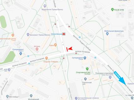 Prismatron, Prism A in Dnipro (Dnipropetrovsk), 3х6  Ahsarova st. - Ludviga Svobodi pr-t, VIP, z centru - 416783 scheme