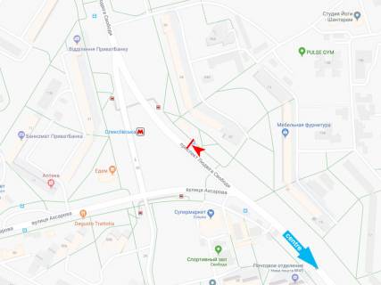 Citylight A in Zaporizhzhya Ludviga Svobody av., 34 (ostanovka "s.m. "Olekseevskaa") scheme