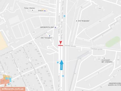 Prismatron, Prism B in Zaporizhzhya L'va Landau pr-t + Sadovyj proezd, iz centra - 54717 scheme