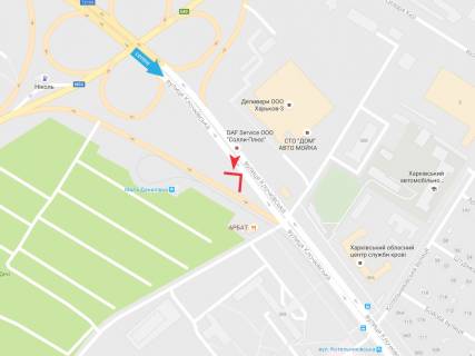 Billboard A in Kharkiv, 3х6  Klockivs'ka st., navproti budinku No370a, v centr scheme