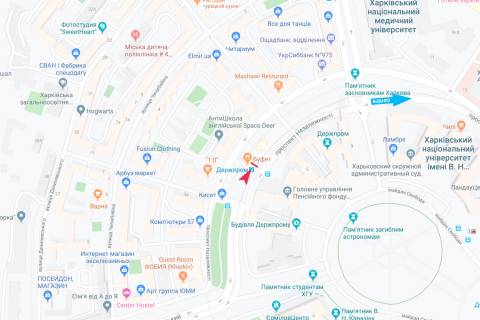Billboard B in Kharkiv, 1,24х1,84  Nezaleznosti pr-t, 5-A (zupinka Derzprom), v centr scheme