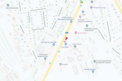 Billboard B in Kharkiv, 3х6  Meref'ans'ke sose, 13, z centru scheme