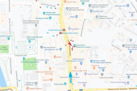 Non-Standard A in Kharkiv Nakrysnaa ustanovka - Plosad' Konstitucii,18 scheme
