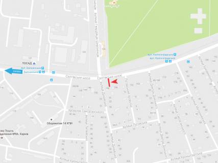 Billboard B in Kharkiv, 3х6  Saltivs'ke sose -  Gvardijciv-Sironinciv st., v centr scheme