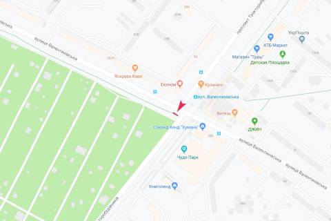 Billboard A in Kharkiv, 3х6  Тракторобудівників пр-т - Валентинівська вул., в центр scheme