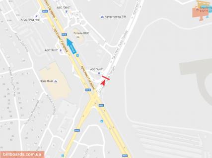 Prismatron, Prism A in Zaporizhzhya L'va Landau pr-t + Gagarina pr-t (4), v centr - 54777 scheme