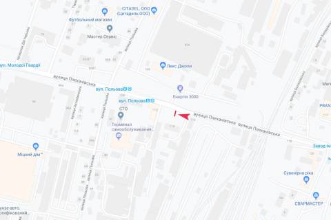 Billboard B in Kharkiv, 3х6  Georgia Tarasenka (Plehanivs'ka) st., 114, v centr scheme