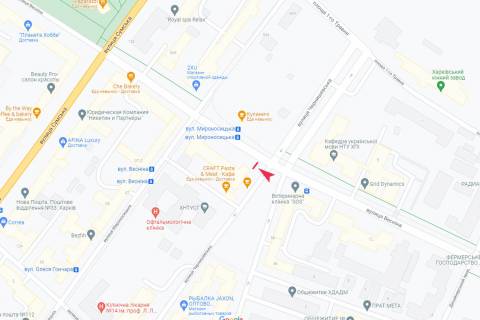 Citylight B in Kharkiv, 1,24х1,84  Vesnina st. - Mironosic'ka st., 94 scheme