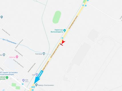 Citylight B in Zaporizhzhya Belgorodskoe sosse, 7-A - Makarenko st. (ostanovka "st. Velocentr") scheme