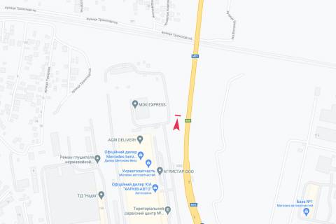 Billboard B in Kharkiv, 3х6  V'izd v m. Harkiv rinok Losk. Pisocin - Harkiv, v misto scheme