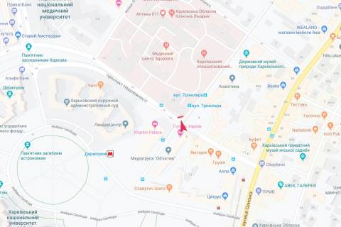 Video Billboard A in Kharkiv, 3,1х2,2  Nezaleznosti pr-t, 13 - Trinklera st., z centru (Kharkiv Palace. Harkiv Palas, gotel' Harkiv, plosa Svobodi) - 457678 scheme