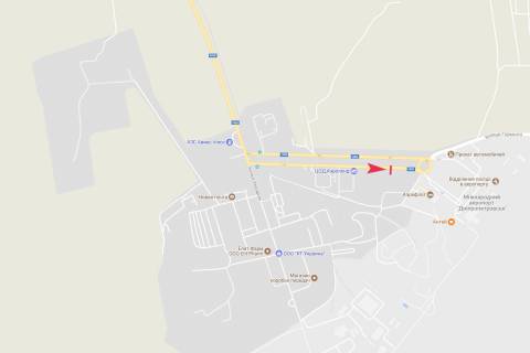 Billboard A in Aviatorske, 3x6  Aeroportivs'ka st. - Aviadispetcers'ka st. (150 metriv do gotelu v aeroportu) scheme