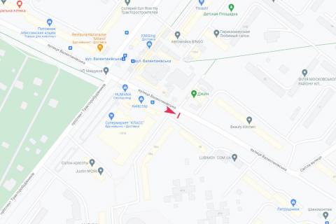 Billboard A in Dnipro (Dnipropetrovsk), 3х6  Valentinivs'ka st., 38-A scheme