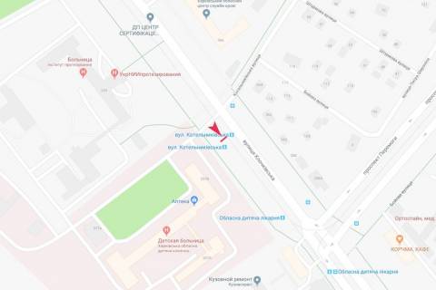 Billboard B in Kharkiv, 1,24х1,84  Klockivs'ka st., 337v (zupinka st. Kotel'nikivs'ka) scheme